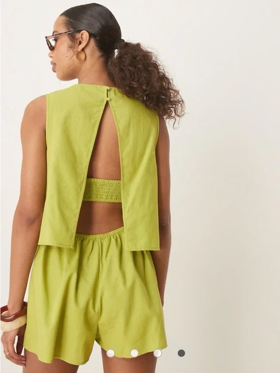 ASOS Design Open Back Romper - Picture 3 of 12